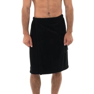 TowelSelections Men's Wrap Adjustable Cotton Terry Spa Shower Bath Gym Cover Up